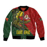 Sepik River Crocodile & Arts Festival Melanesian Pattern Bomber Jacket LT03 Unisex Red - Polynesian Pride