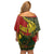 Sepik River Crocodile & Arts Festival Melanesian Pattern Family Matching Off Shoulder Short Dress and Hawaiian Shirt