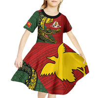 Sepik River Crocodile & Arts Festival Melanesian Pattern Kid Short Sleeve Dress LT03 - Polynesian Pride