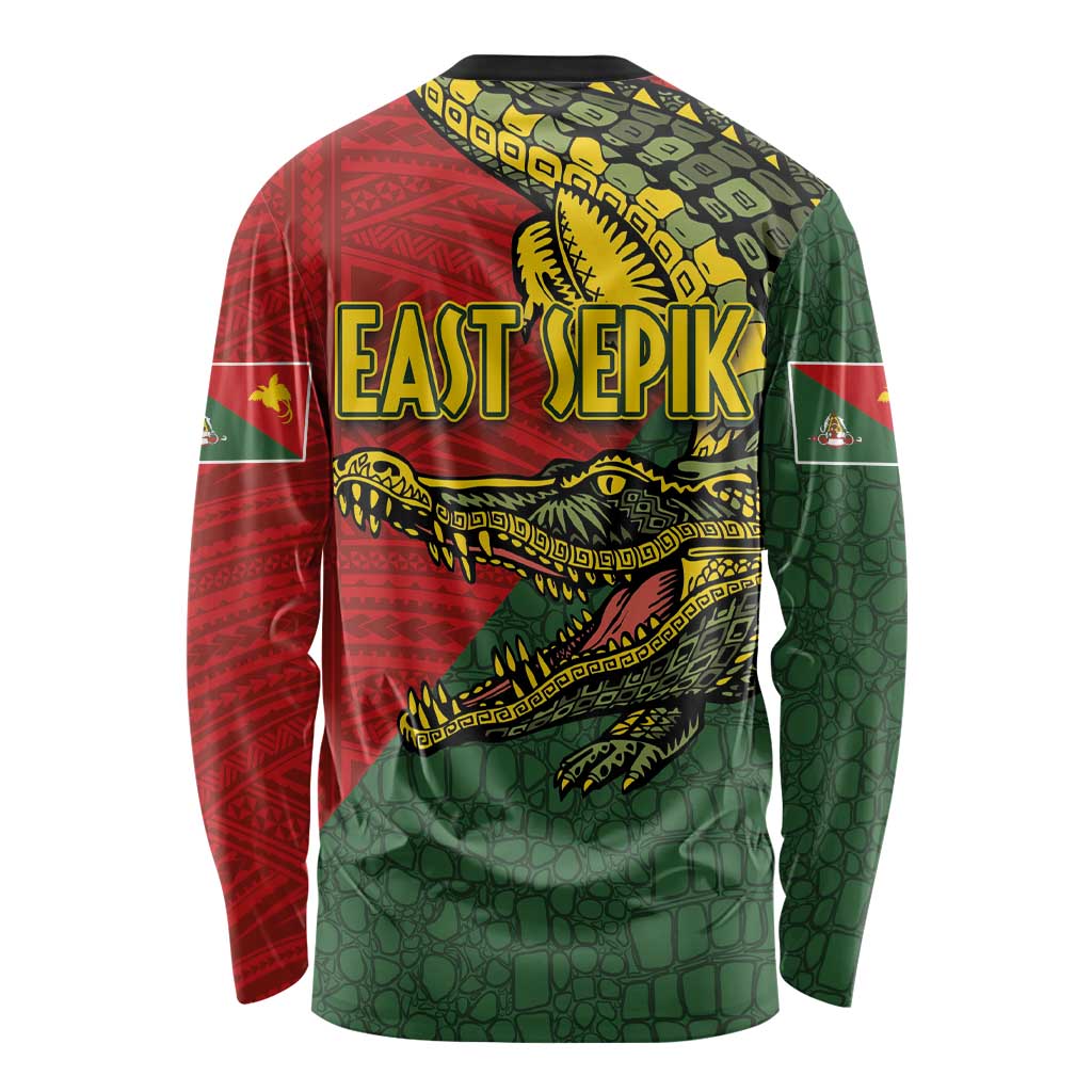 Sepik River Crocodile & Arts Festival Melanesian Pattern Long Sleeve Shirt LT03 - Polynesian Pride