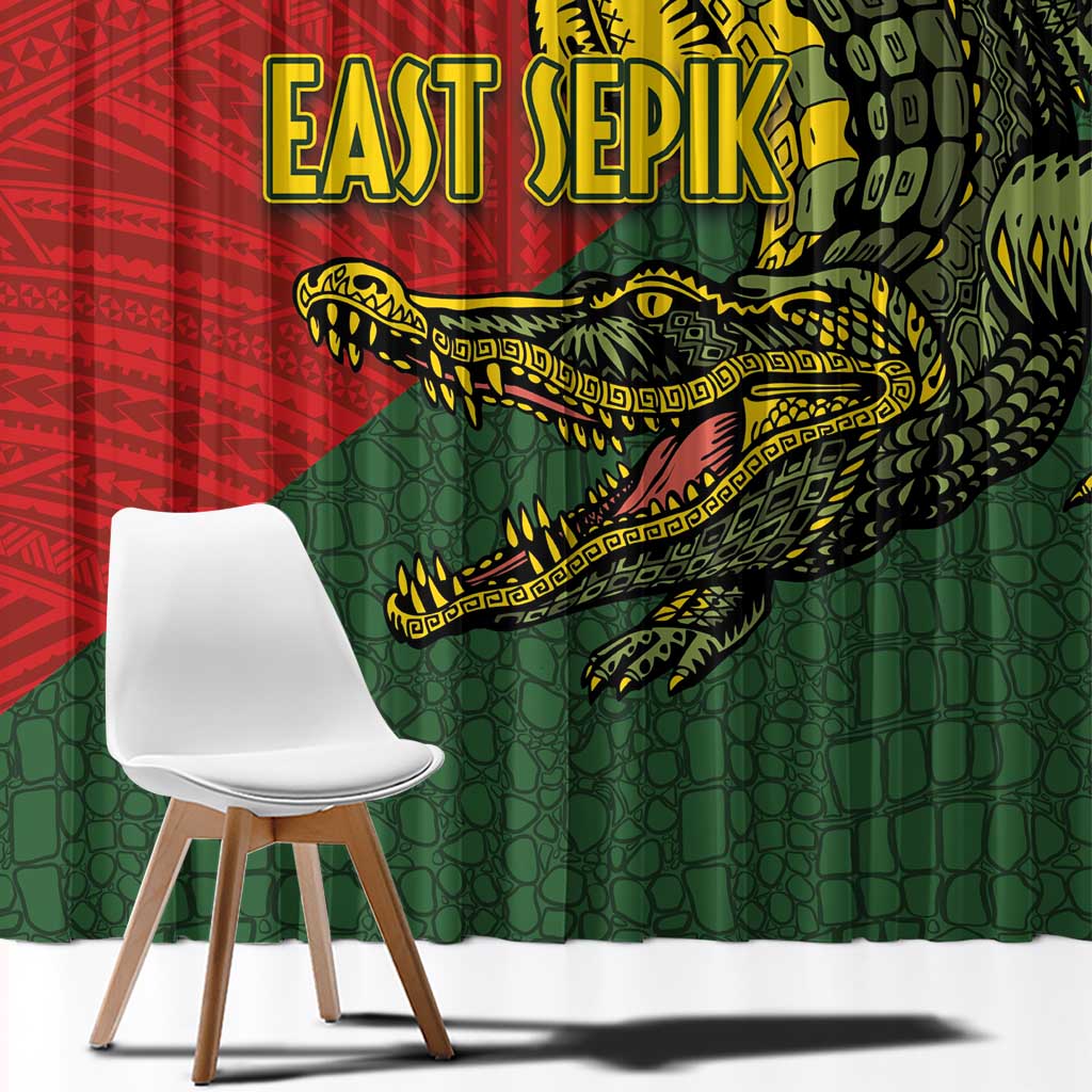 Sepik River Crocodile & Arts Festival Melanesian Pattern Window Curtain LT03 - Polynesian Pride