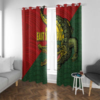 Sepik River Crocodile & Arts Festival Melanesian Pattern Window Curtain LT03 With Grommets Red - Polynesian Pride