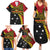 Papua New Guinea Independence Day Family Matching Summer Maxi Dress and Hawaiian Shirt Bird-of-paradise Melanesian Tattoo