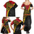 Papua New Guinea Independence Day Family Matching Summer Maxi Dress and Hawaiian Shirt Bird-of-paradise Melanesian Tattoo