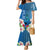 Polynesian Fiji Mermaid Dress Shark and Hibiscus Tapa Pattern Blue Version LT03 Women Blue - Polynesian Pride