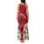 Custom Polynesian Fiji Tank Maxi Dress Shark and Hibiscus Tapa Pattern Red Version LT03 - Polynesian Pride