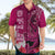 Polynesian Fiji Hawaiian Shirt Shark and Hibiscus Tapa Pattern Purple Version LT03 - Polynesian Pride