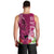 Polynesian Fiji Men Tank Top Shark and Hibiscus Tapa Pattern Purple Version LT03 - Polynesian Pride