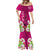 Polynesian Fiji Mermaid Dress Shark and Hibiscus Tapa Pattern Purple Version LT03 - Polynesian Pride