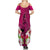 Polynesian Fiji Summer Maxi Dress Shark and Hibiscus Tapa Pattern Purple Version LT03 - Polynesian Pride