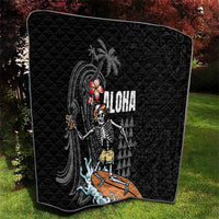Hawaiian Halloween Skeleton Surfing Quilt Polynesian Tribal Tattoo and Hawaiian Pattern LT03 - Polynesian Pride