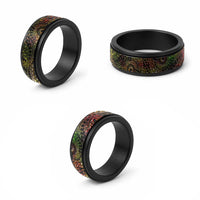 Traditional Polynesian Maori Tattoo Reggae Art Spinner Ring LT03 - Polynesian Pride