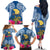 Hawaii Lanai Island Family Matching Off Shoulder Long Sleeve Dress and Hawaiian Shirt Hibiscus Turle and Map with Polynesian Spiral LT03 - Polynesian Pride