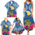 Hawaii Lanai Island Family Matching Summer Maxi Dress and Hawaiian Shirt Hibiscus Turle and Map with Polynesian Spiral LT03 - Polynesian Pride