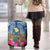 Hawaii Lanai Island Luggage Cover Hibiscus Turle and Map with Polynesian Spiral LT03 - Polynesian Pride