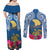 Custom Hawaii Lanai Island Couples Matching Off Shoulder Maxi Dress and Long Sleeve Button Shirts Hibiscus Turle and Map with Polynesian Spiral LT03 - Polynesian Pride