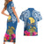 Custom Hawaii Lanai Island Couples Matching Short Sleeve Bodycon Dress and Hawaiian Shirt Hibiscus Turle and Map with Polynesian Spiral LT03 - Polynesian Pride