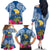 Custom Hawaii Lanai Island Family Matching Off Shoulder Long Sleeve Dress and Hawaiian Shirt Hibiscus Turle and Map with Polynesian Spiral LT03 - Polynesian Pride