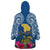 Custom Hawaii Lanai Island Wearable Blanket Hoodie Hibiscus Turle and Map with Polynesian Spiral LT03 - Polynesian Pride