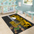 Custom Hawaii Lanai Island Area Rug Hawaiian Warrior and Kakau Symbols Abstract Tattoo LT03 - Polynesian Pride