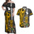 Custom Hawaii Lanai Island Couples Matching Off Shoulder Maxi Dress and Hawaiian Shirt Hawaiian Warrior and Kakau Symbols Abstract Tattoo LT03 Yellow - Polynesian Pride