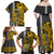 Custom Hawaii Lanai Island Family Matching Off Shoulder Maxi Dress and Hawaiian Shirt Hawaiian Warrior and Kakau Symbols Abstract Tattoo LT03 - Polynesian Pride