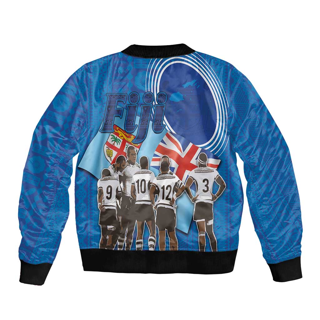 Fiji Rugby Sevens Bomber Jacket Commemorate Gold Medal - Rio de Janeiro 2016 LT03 - Polynesian Pride