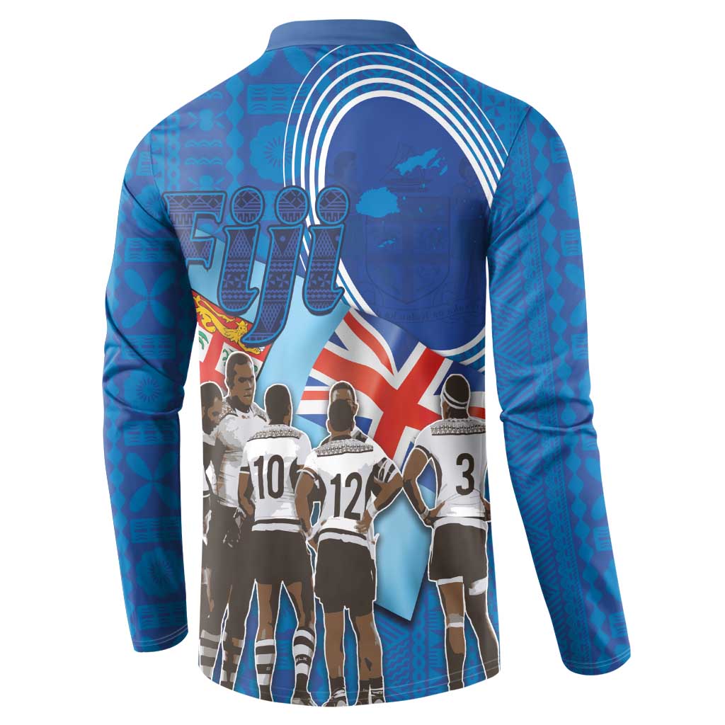 Fiji Rugby Sevens Button Sweatshirt Commemorate Gold Medal - Rio de Janeiro 2016 LT03 - Polynesian Pride