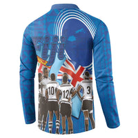Fiji Rugby Sevens Button Sweatshirt Commemorate Gold Medal - Rio de Janeiro 2016 LT03 - Polynesian Pride