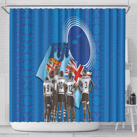 Fiji Rugby Sevens Shower Curtain Commemorate Gold Medal - Rio de Janeiro 2016 LT03 - Polynesian Pride