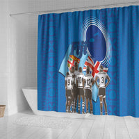 Fiji Rugby Sevens Shower Curtain Commemorate Gold Medal - Rio de Janeiro 2016 LT03 - Polynesian Pride