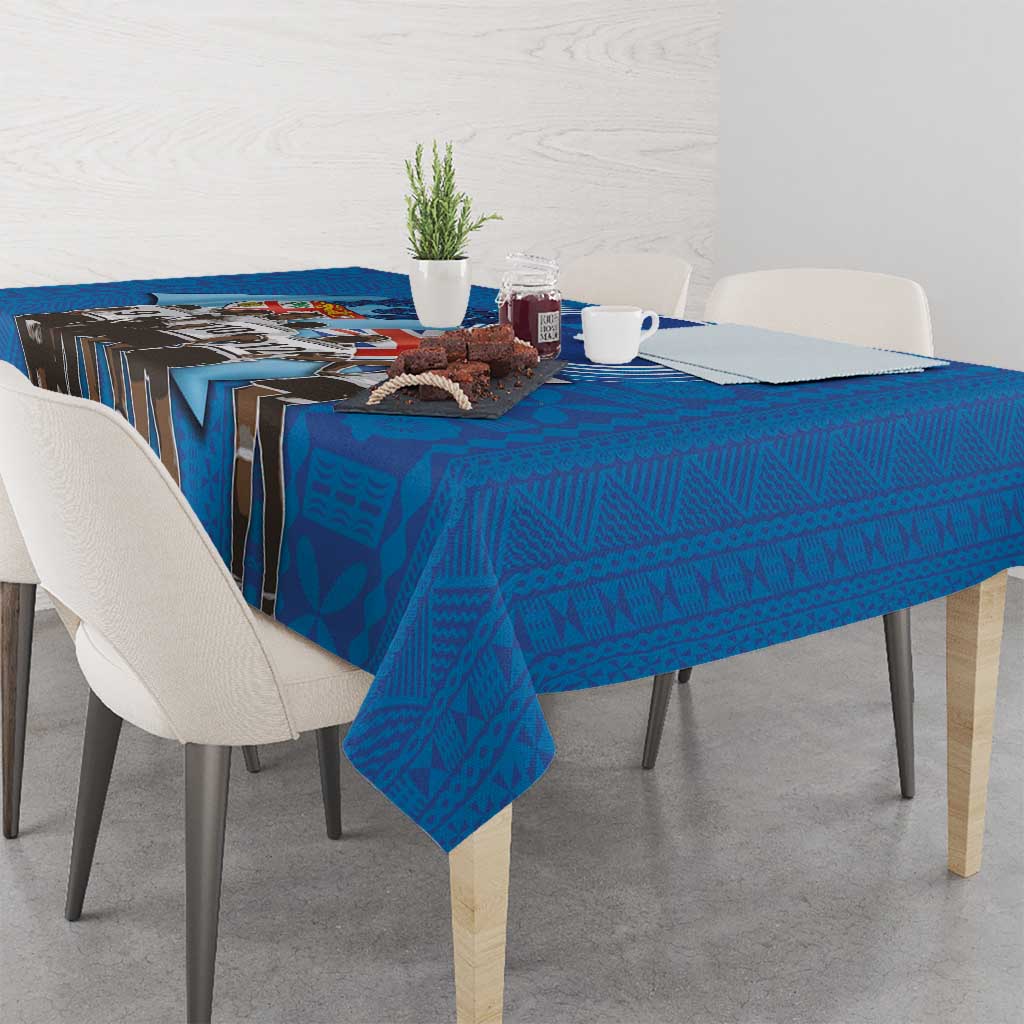 Fiji Rugby Sevens Tablecloth Commemorate Gold Medal - Rio de Janeiro 2016 LT03 - Polynesian Pride