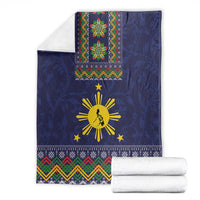 Philippines Merry Christmas Blanket Maligayang Pasko with Parol and Xmas Pattern Barong Style LT03 - Polynesian Pride