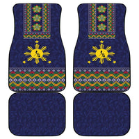 Philippines Merry Christmas Car Mats Maligayang Pasko with Parol and Xmas Pattern Barong Style LT03 - Polynesian Pride