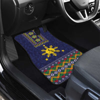 Philippines Merry Christmas Car Mats Maligayang Pasko with Parol and Xmas Pattern Barong Style LT03 - Polynesian Pride