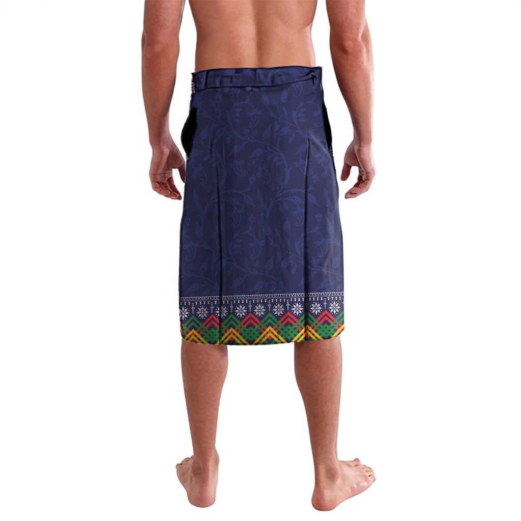 Philippines Merry Christmas Lavalava Maligayang Pasko with Parol and Xmas Pattern Barong Style LT03 - Polynesian Pride