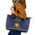 Philippines Merry Christmas Leather Tote Bag Maligayang Pasko with Parol and Xmas Pattern Barong Style