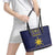 Philippines Merry Christmas Leather Tote Bag Maligayang Pasko with Parol and Xmas Pattern Barong Style