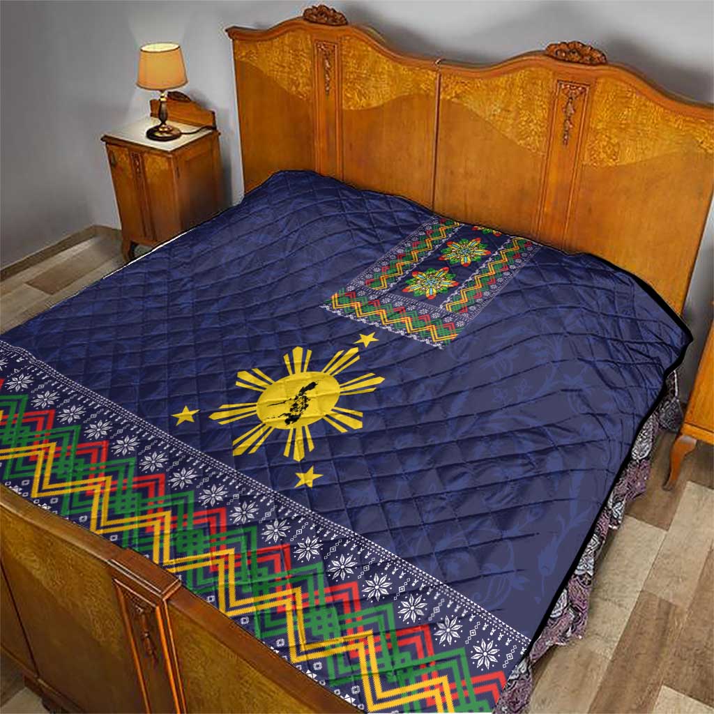 Philippines Merry Christmas Quilt Maligayang Pasko with Parol and Xmas Pattern Barong Style LT03 - Polynesian Pride
