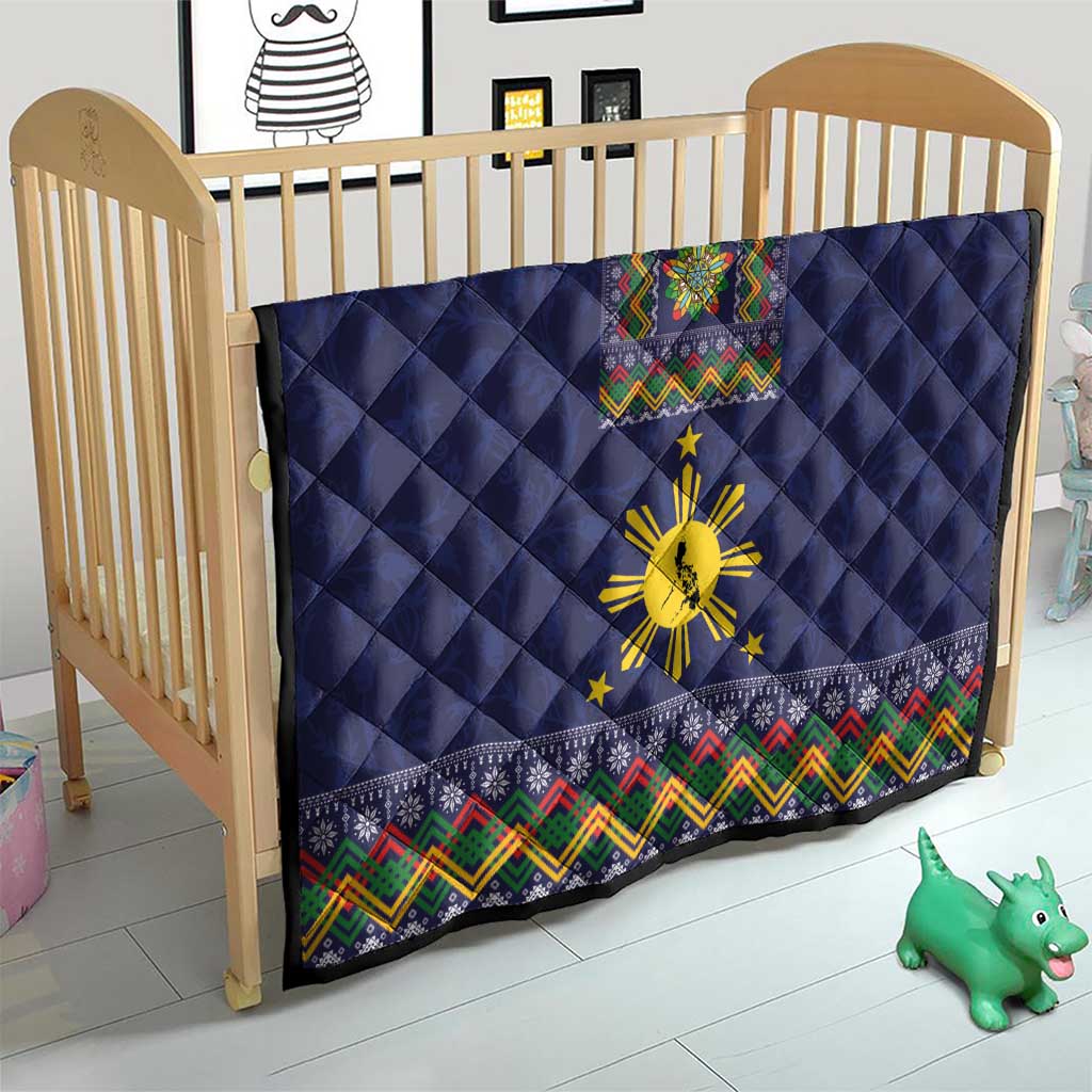 Philippines Merry Christmas Quilt Maligayang Pasko with Parol and Xmas Pattern Barong Style LT03 - Polynesian Pride