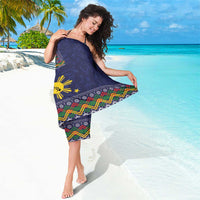 Philippines Merry Christmas Sarong Maligayang Pasko with Parol and Xmas Pattern Barong Style LT03 - Polynesian Pride