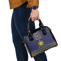 Philippines Merry Christmas Shoulder Handbag Maligayang Pasko with Parol and Xmas Pattern Barong Style LT03 - Polynesian Pride