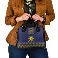 Philippines Merry Christmas Shoulder Handbag Maligayang Pasko with Parol and Xmas Pattern Barong Style LT03 - Polynesian Pride