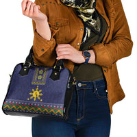 Philippines Merry Christmas Shoulder Handbag Maligayang Pasko with Parol and Xmas Pattern Barong Style LT03 - Polynesian Pride