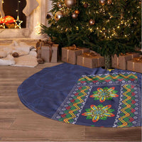 Philippines Merry Christmas Tree Skirt Maligayang Pasko with Parol and Xmas Pattern Barong Style LT03 - Polynesian Pride