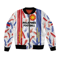 Custom Philippines Champions Football Jersey Bomber Jacket LT03 Unisex White - Polynesian Pride