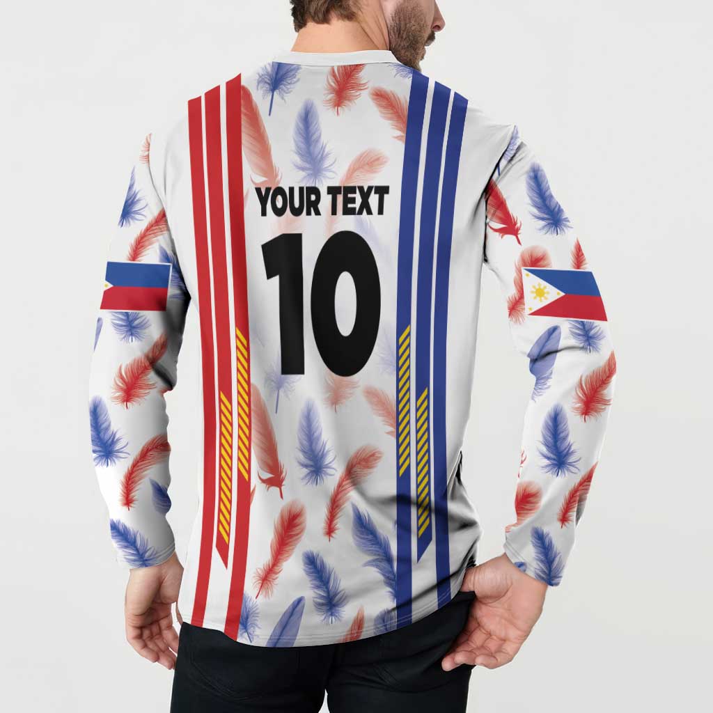 Custom Philippines Champions Football Jersey Button Sweatshirt LT03 - Polynesian Pride