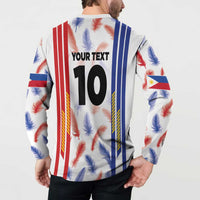 Custom Philippines Champions Football Jersey Button Sweatshirt LT03 - Polynesian Pride