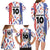 Custom Philippines Champions Football Jersey Family Matching Long Sleeve Bodycon Dress and Hawaiian Shirt