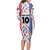 Custom Philippines Champions Football Jersey Family Matching Long Sleeve Bodycon Dress and Hawaiian Shirt